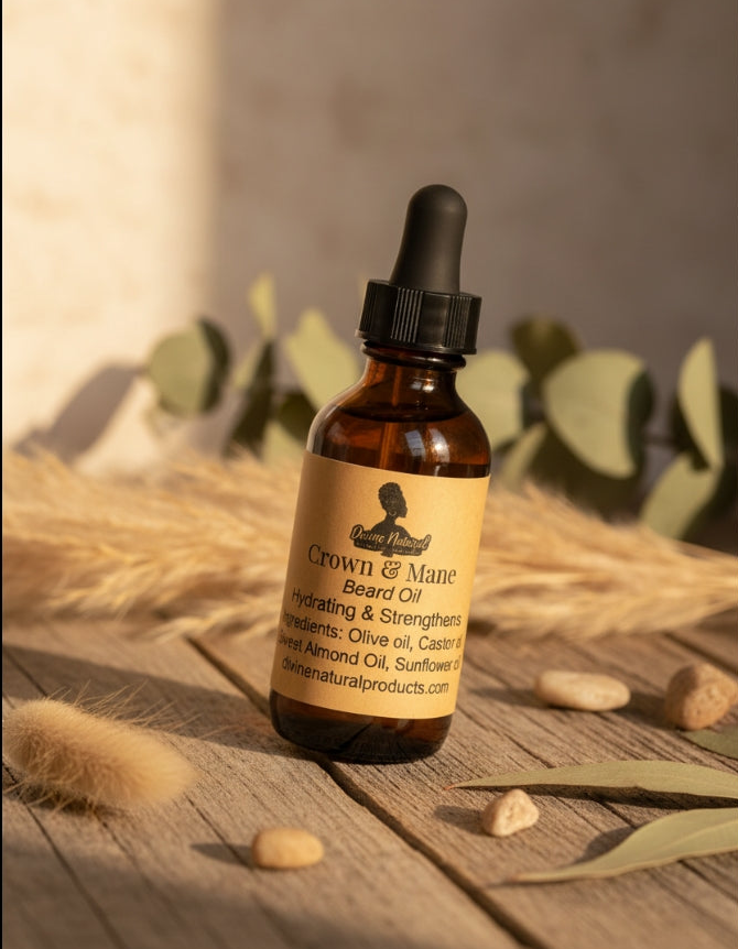 Crown & Mane Beard Oil – Plant-Based Grooming for Sensitive Skin