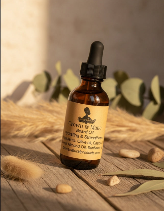 Crown & Mane Beard Oil – Plant-Based Grooming for Sensitive Skin
